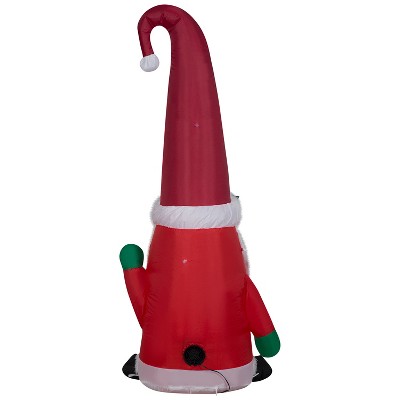 Festive 5-Foot Inflatable Christmas Gnome with LED Lights