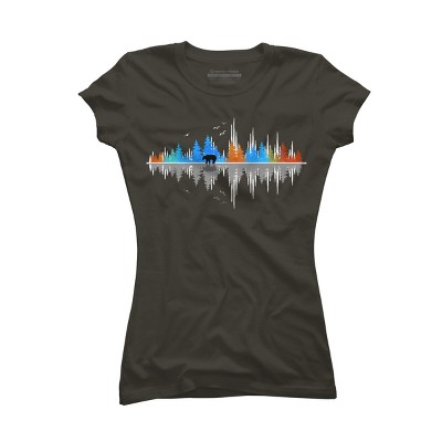 Junior's Design By Humans Sounds of Nature Color Tree Notes By NomAdartStudio T-Shirt