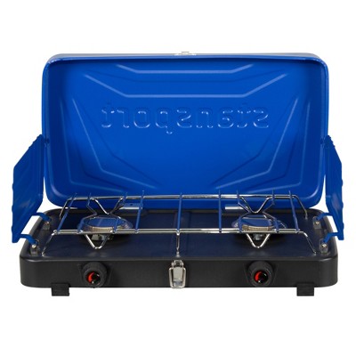 Stansport Double Burner Propane Stove Blue