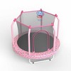 APRILSOUL Pink 55inch Trampoline for Kids Indoor and Outdoor, Small Toddler Trampoline with Basketball Hoop - 4 of 4