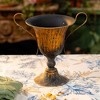 Vintage Decorative Urn, Elegant Metal Flower Pot, Dining Table Vase, Plant Pot Garden Decor, 1pc - 4 of 4