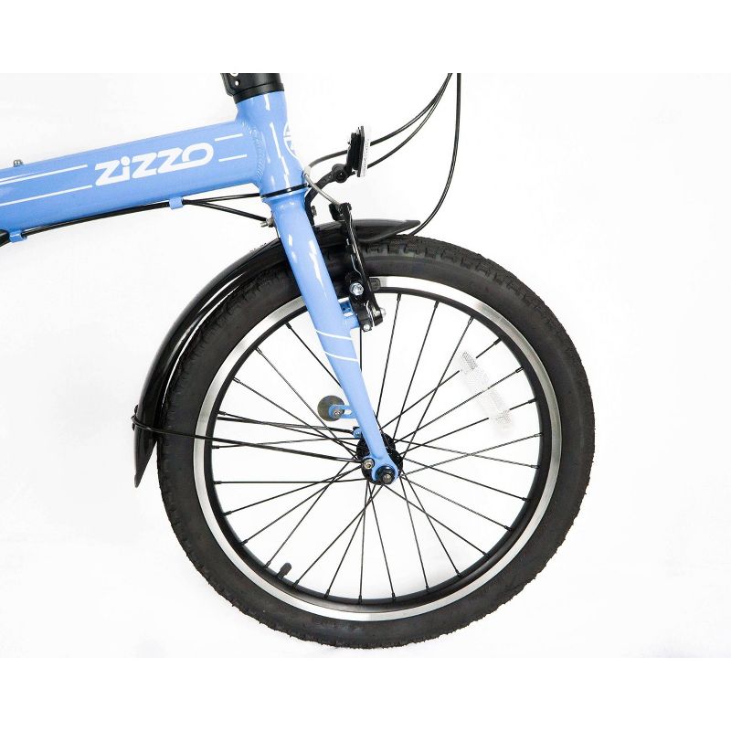 ZiZZO Via 7-Speed Aluminum 20&#34; Folding Bike - Sky Blue, 5 of 16