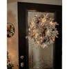 King of Christmas 24" Artificial Flocked Christmas Wreath, Queen Flock Xmas Wreaths for Front Door - 4 of 4