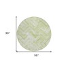 Green And Ivory Geometric Washable Indoor Outdoor Area Rug - 3 of 4