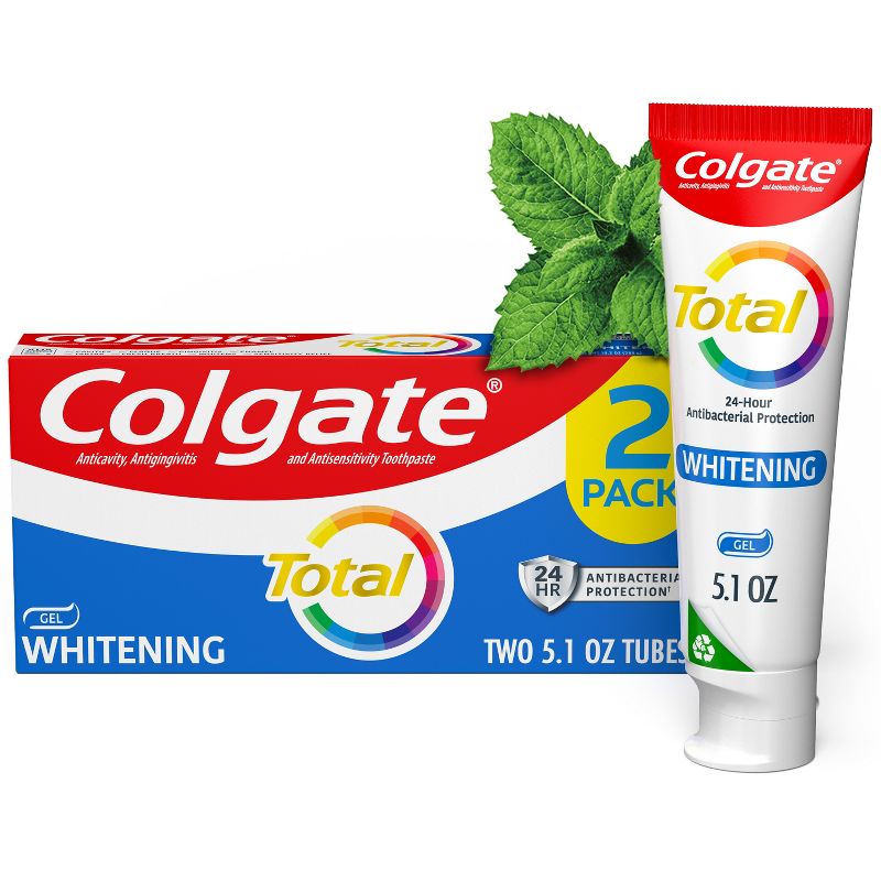 Colgate Total Whitening Toothpaste Gel - Mint - 5.1oz, 1 of 12