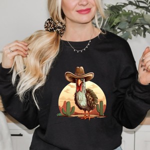 Simply Sage Market Turkey Bird Western Sweatshirt - 1 of 4