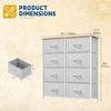 FONTOI Multi-Drawer Multicolored Dresser Fabric Storage Tower for Bedroom Hallway Nursery Closet, Tall Chest Organizer Unit, Easy Pull Handle - 3 of 4