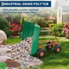 Garden Dump Cart 600Lbs Heavy Duty Utility Wagon Yard Dump Wagon w/ 10" No-Flat Tires & 180¡ã Rotating Handle - 4 of 4