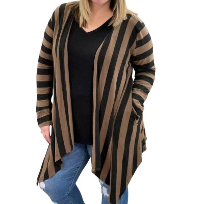 Women's Striped Cardigan - honeyme