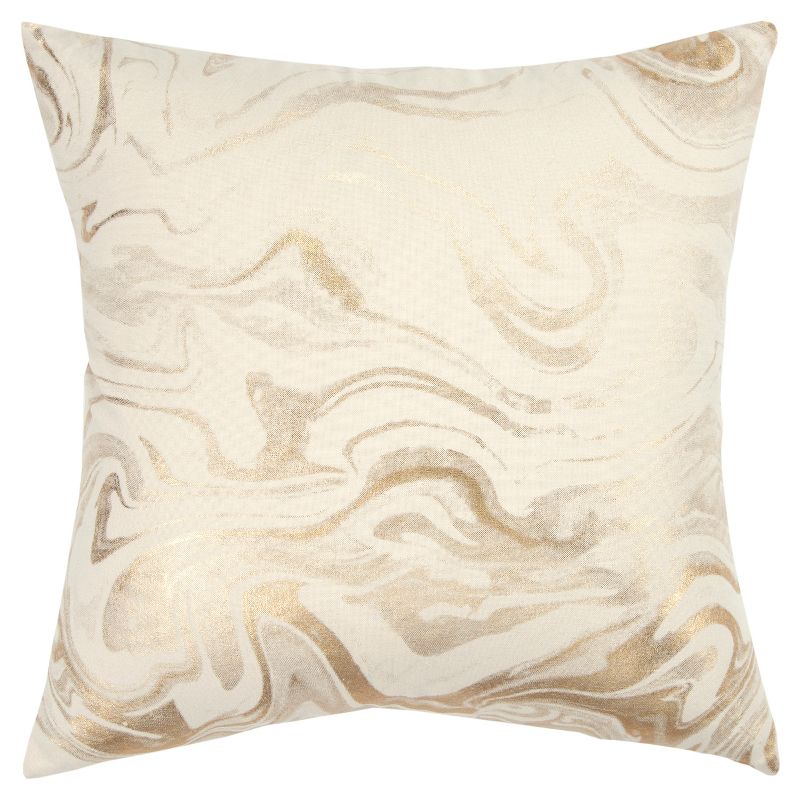20&#34;x20&#34; Oversize Abstract Square Throw Pillow Gold - Rizzy Home, 1 of 7