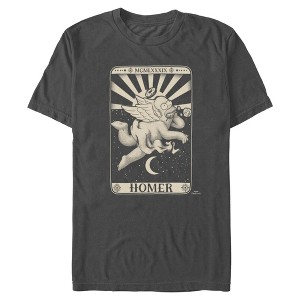 Mens The Simpsons Angel Homer Tarot Card T Shirt - 1 of 4
