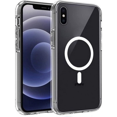 Entronix [Magnetic] Case Compatible with iPhone XS/X - [Hard Back] Slim Clear