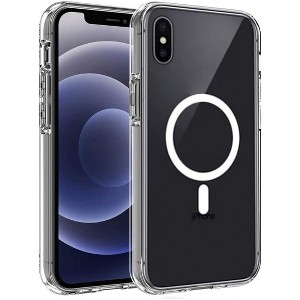 Entronix [Magnetic] Case Compatible with iPhone XS/X - [Hard Back] Slim Clear - 1 of 4