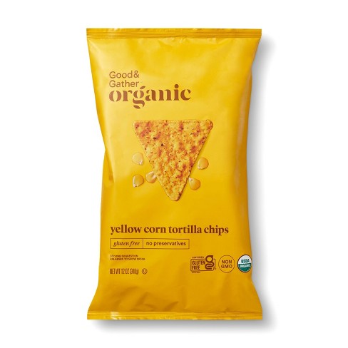 Organic Yellow Corn Tortilla Chips - 12oz - Good & Gather™ : Target