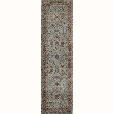 Oriental Weavers Andorra 7155A Blue/ Red Indoor Area Rug - 2'6" x 12'