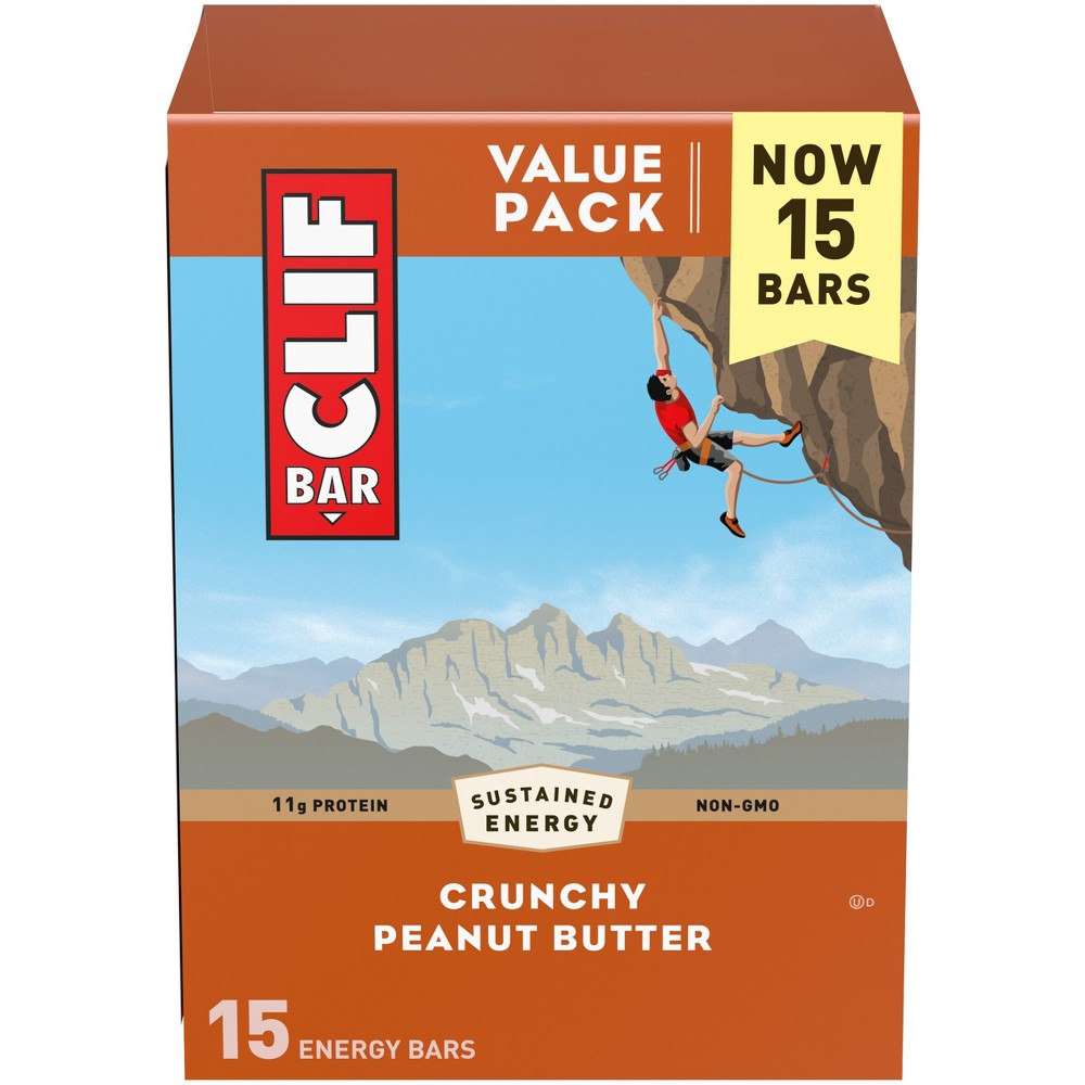 CLIF Bar Crunchy Peanut Butter Energy Bars - 36oz/15pk