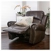 Charlie Faux Leather Leather Glider Recliner Club Chair Dark Brown - Christopher Knight Home - image 4 of 4