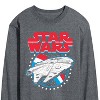 Men's - Star Wars - Millennium Falcon Americana-Men's Long Sleeve Graphic T-Shirt Long Sleeve Graphic T-Shirt - 2 of 4