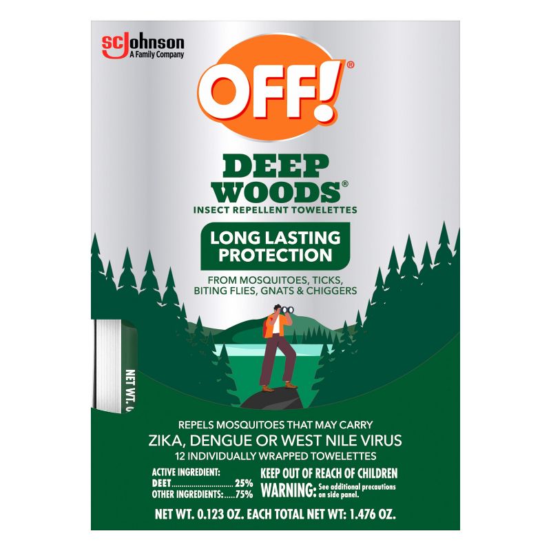 OFF! 12ct Deep Woods Wipes, 1 of 15