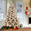 National Tree Company 7.5 Ft. Snowy Bedford Pine Tree With Clear Lights ...