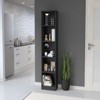 SEVOBAL Decorative Bookshelf Thin Bookshelf Slim Vertical Bookcase for Stylish Storage in Living Room, Black, 11.77"*17.72"*71.1" - 3 of 4