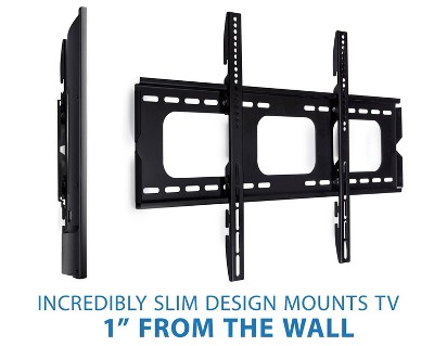 Black Steel Low-Profile TV Wall Mount for 32-60 inch Screens