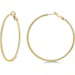 Hoop Earrings, Hypoallergenic for Women Simple Daily Fashionable and Trendy Styles - 1 of 4