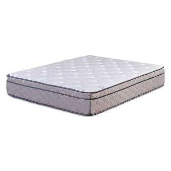 Continental Sleep, 12-Inch Ultra Plush Euro Top Single Sided Hybrid Mattress, Compatible with Adjustable Bed