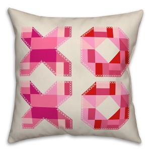 Creative Products XOXO Quilt II 18 x 18 Spun Poly Pillow - 1 of 3