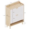 Shoe Cabinet with 2 Flip Drawers, 31.5 Inch Slim Shoe Organizer, Freestanding Hidden Narrow Shoe Rack Cabinet for Entryway Living Room Hallway - 3 of 4