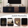 KWPZQEB 70.8" W Mid Century TV Stand, Entertainment Center Media Console Cabinet w/ 3 Fluted Doors & 3 Drawers, TV Console, Side Board for Living Room - 4 of 4