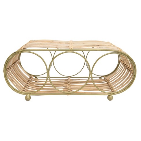 Rattan wine bottle discount holder