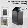 Racxily 2Pack Bathroom Small Trash Can with Lid, 2.6 Gallon Touchless Automatic Garbage Can Slim Waterproof Motion Sensor Smart Trash Bin - 2 of 4