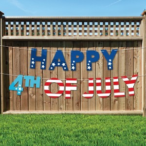 Big Dot of Happiness Firecracker 4th of July - Party Decor Happy 4th of July - Outdoor Letter Banner - 1 of 4
