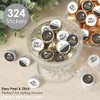 Big Dot of Happiness Just Engaged - Black and White - Engagement Party Small Round Candy Stickers - Party Favor Labels - 324 Count - 2 of 4