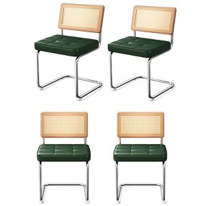 Hrinhom Set of 4 Upholstered Faux Leather Dining Chairs - 1 of 4