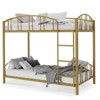 Metal Bunk Bed Twin Over Twin, Heavy Duty Bunkbeds Frame with Arched Guardrail and Safety Ladder, Sturdy Steel Bed, No Box Spring Needed - 4 of 4
