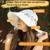Tirrinia Women's Wide Brim Bucket Hat with Floral Scarf & Neck Flap - Foldable, Lightweight & UV Protection Sun Hats for Beach, Garden Party - 4 of 4