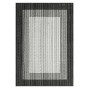 Washable Modern Bordered Rug Non Slip Low Pile Rug Soft Throw Floor Cover Abstract Foldable Indoor Carpet for Living Room Bedroom Playroom Nursery - 1 of 4