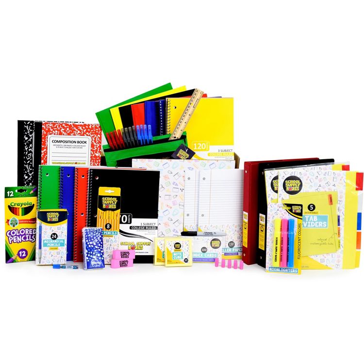 School Supply Boxes - Ultimate High School and College Bundle - (93 Pieces/Box), 1 of 7