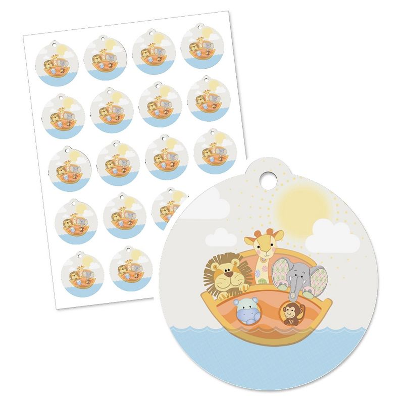 Big Dot of Happiness Noah's Ark - Baby Shower or Birthday Party Favor Gift Tags (Set of 20), 2 of 5