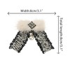 INSPIRE CHIC Women's Bowknot Multicolored Braided Tweed Ribbon Furry Brooch Ties - 2 of 4