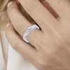 Pompeii3 1/3ct Diamond Engagement Wedding Ring Trio Set 10K White Gold - 3 of 4