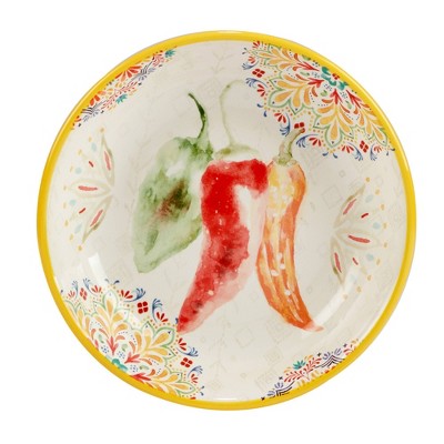 Sweet and Spicy Ceramic Soup and Cereal Bowls Set