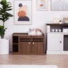 Teamson Pets Robin Large Wooden Cat Litter Box Enclosure with Vent Holes and Storage, Mocha - 2 of 4