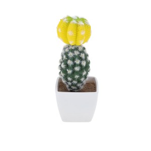 Unique Bargains Artificial Plants Mushroom-Top Cactus in Pot Plastic 3.03"x3.03"x7.87" 1 Pcs - 1 of 4
