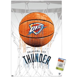 Trends International NBA Oklahoma City Thunder - Drip Basketball 21 Unframed Wall Poster Prints - 1 of 4