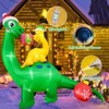 SUGIFT 9.5 ft Christmas Inflatables Outdoor Decorations Inflatable Christmas Dinosaur and Dinosaur Baby - image 3 of 4