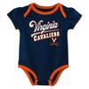 NCAA Virginia Cavaliers Infant Girls' 3pk Bodysuit - 4 of 4