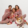 Leveret Matching Family Christmas Pajamas Red Green and White Striped - 4 of 4